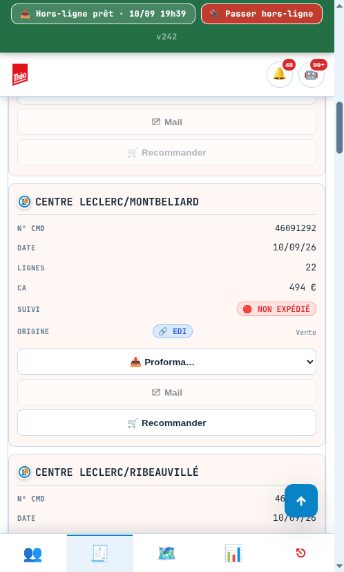 Capture Oktoneo SFA — commande terrain